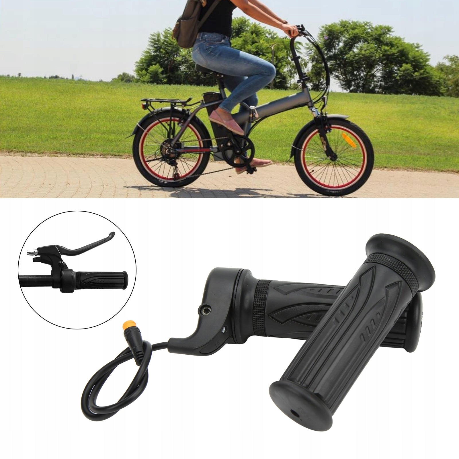 THROTTLE HOLDER FOR ELECTRIC BICYCLES WITH 3-PIN CONNECTOR 12-72 V Product weight with unit packaging 0.27 kg
