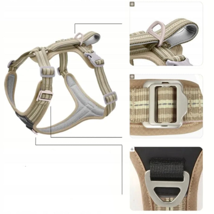 TIBET guard dog harness without putting a strong BLACK M over the head Kind walking harness