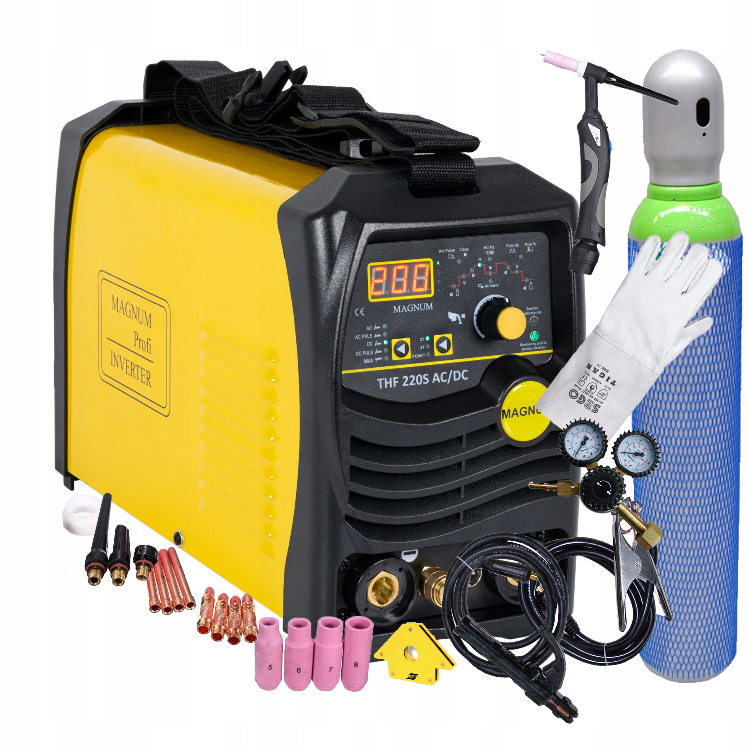 TIG 200A Magnum THF 220 PULS SOFT AC/DC Aluminium Set