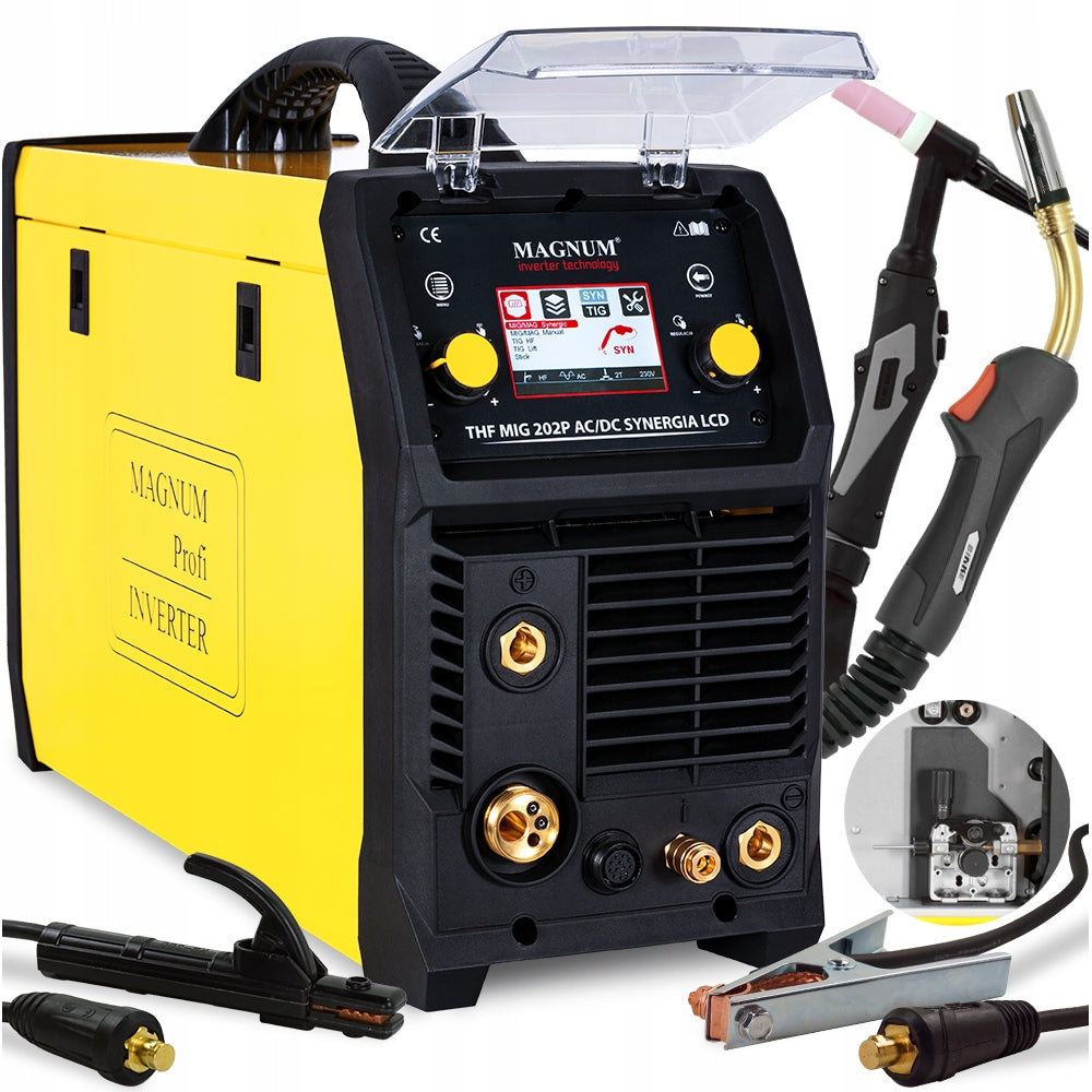 TIG ACDC WELDER MIGOMAT 4in1 ALU SYNERGY MAGNUM MIG MAG THF 202 ALUMINIUM