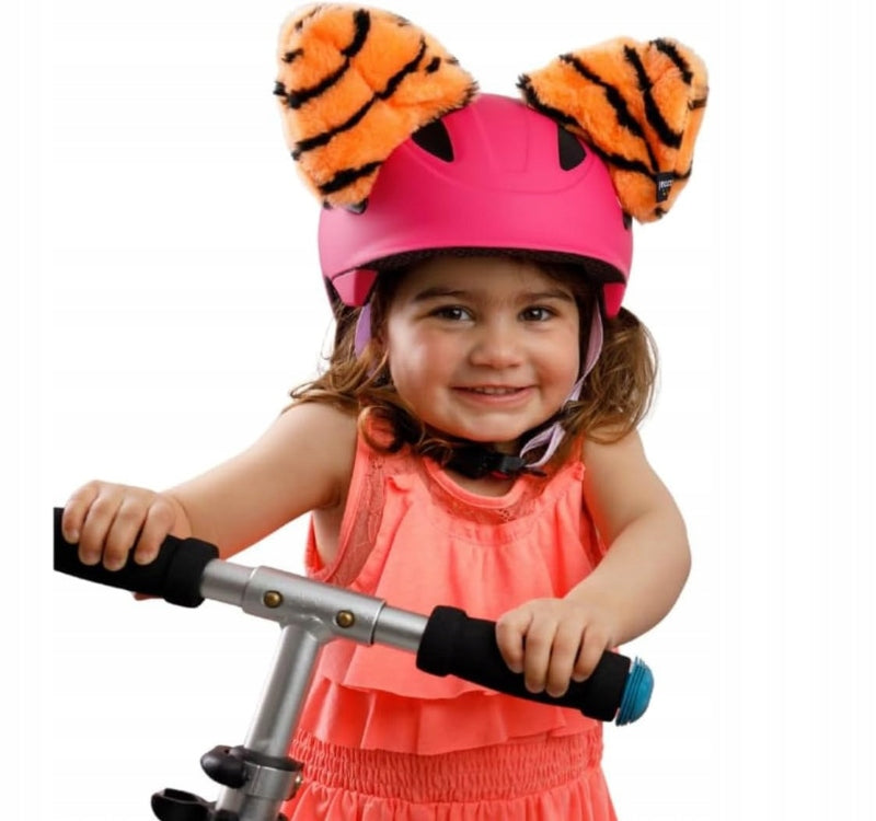 TIGER EARS bicycle helmet ornament for bike scooter ski Velcro Packaging status original