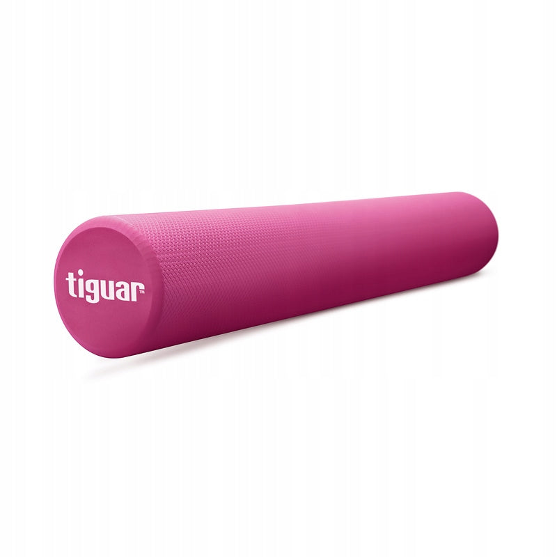 TIGUAR PILATES YOGA ROLER ROLLER SMOOTH PURPLE ROSES 90cm X 15cm Brand Tiguar