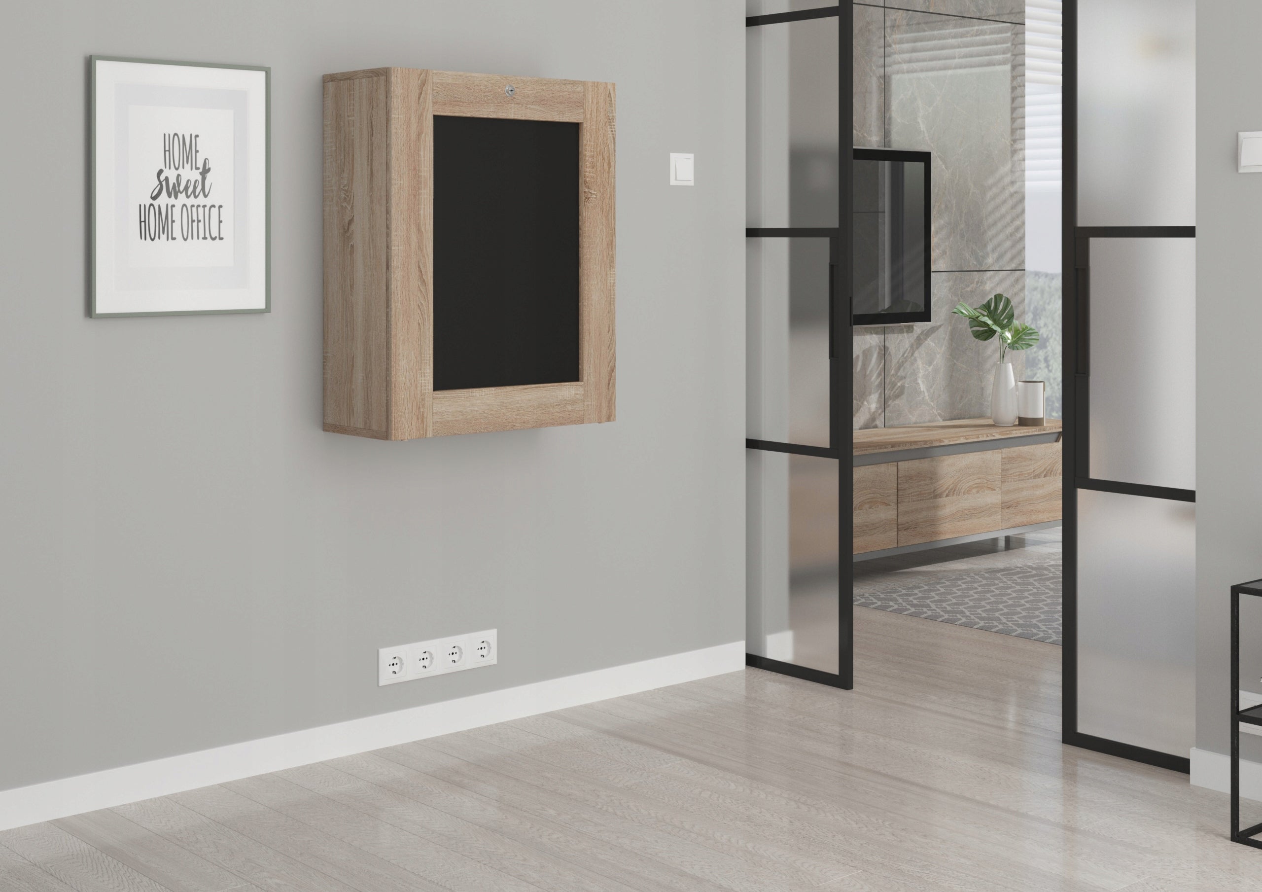 TILT folding desk hanging 60 x 90,4 x 144,5 cm sonoma oak/black matt EAN (GTIN) 5903769717156