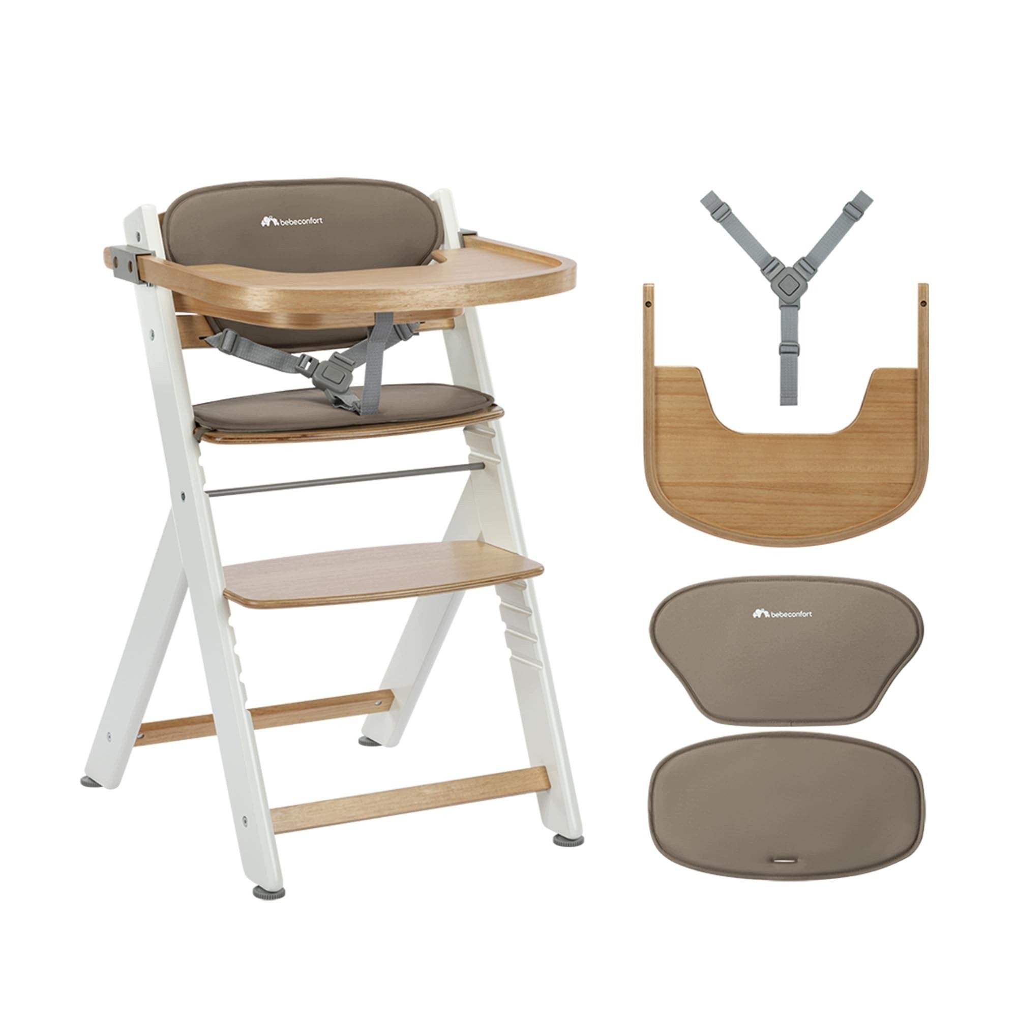 TIMBA 2 WITH CUSHION WOODEN CHILDREN'S HIGH CHAIR 6+ MONTHS UP TO 110 KG