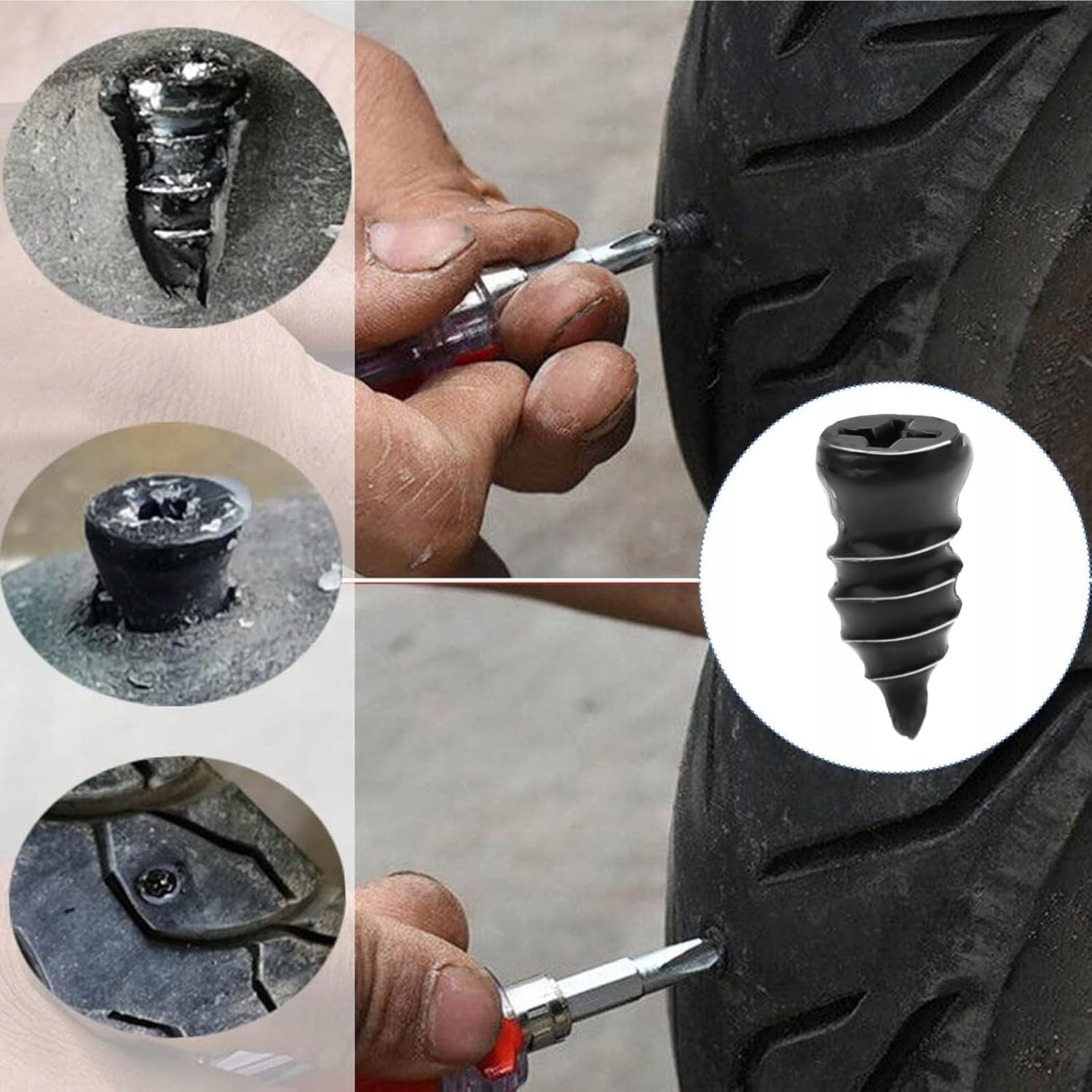 TIRE REPAIR KIT 24x RUBBER VACUUM TIRE REPAIR PINS Brand no brand