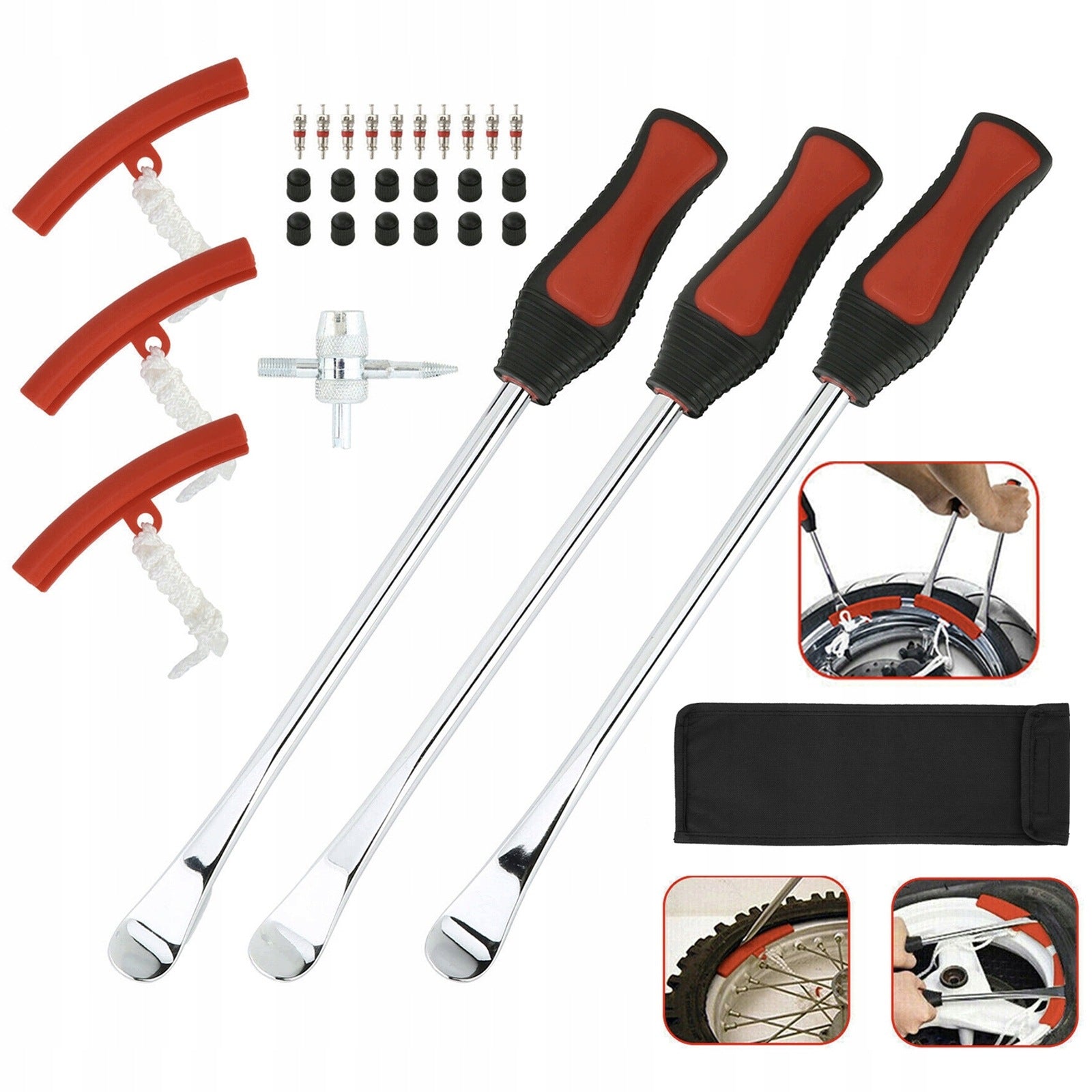 TIRE REPLACEMENT KIT BUCKETS FOR MOTORCYCLE TIRES REPAIR Kit&spanner 300mm Brand no brand