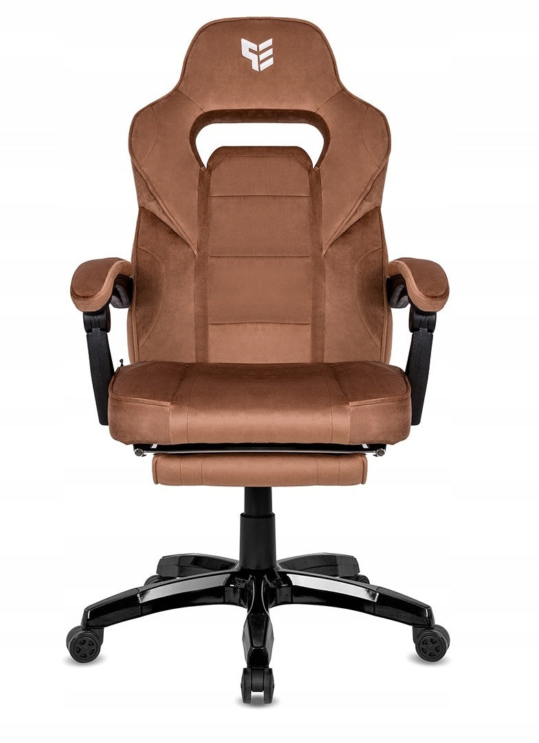 TITAN PRO Brown Velvet Swivel Gaming Chair for Desk with Footrest Manufacturer code TIT2-TITAN-BROWN-ALCANTARA-PRO
