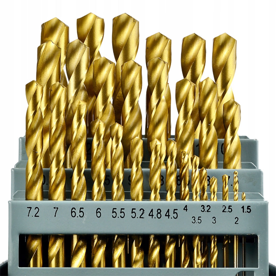 TITANIUM DRILL BITS FOR METAL DRILL BIT SET 29 PIECES Mounting type cylindrical