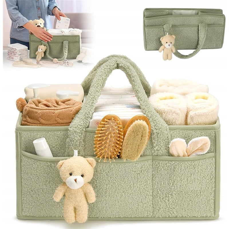 TO ORGANIZE DIAPERS AND ACCESSORIES: CHILDREN'S ORGANIZER BAG-BASKET MADE OF FELT Brand no brand
