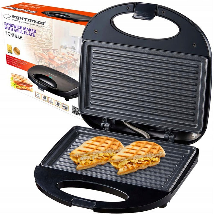 TOASTER FOR SANDWICHES PANINI TYPE GRILL STRONG TORTILLA 1000W Manufacturer code TOSTER OPIEKACZ DO KANAPEK PANINI TYP GRILL