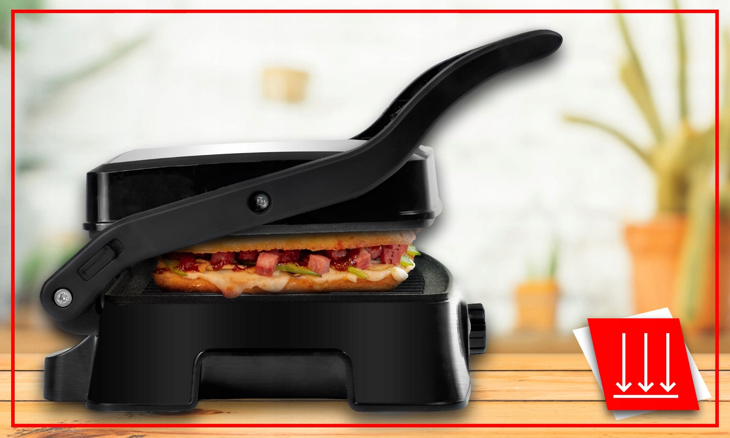 TOASTER GRILL TOASTER 3IN1 ELECTRIC FOLDING STRONG 2400W HIGH QUALITY Brand INTMIX