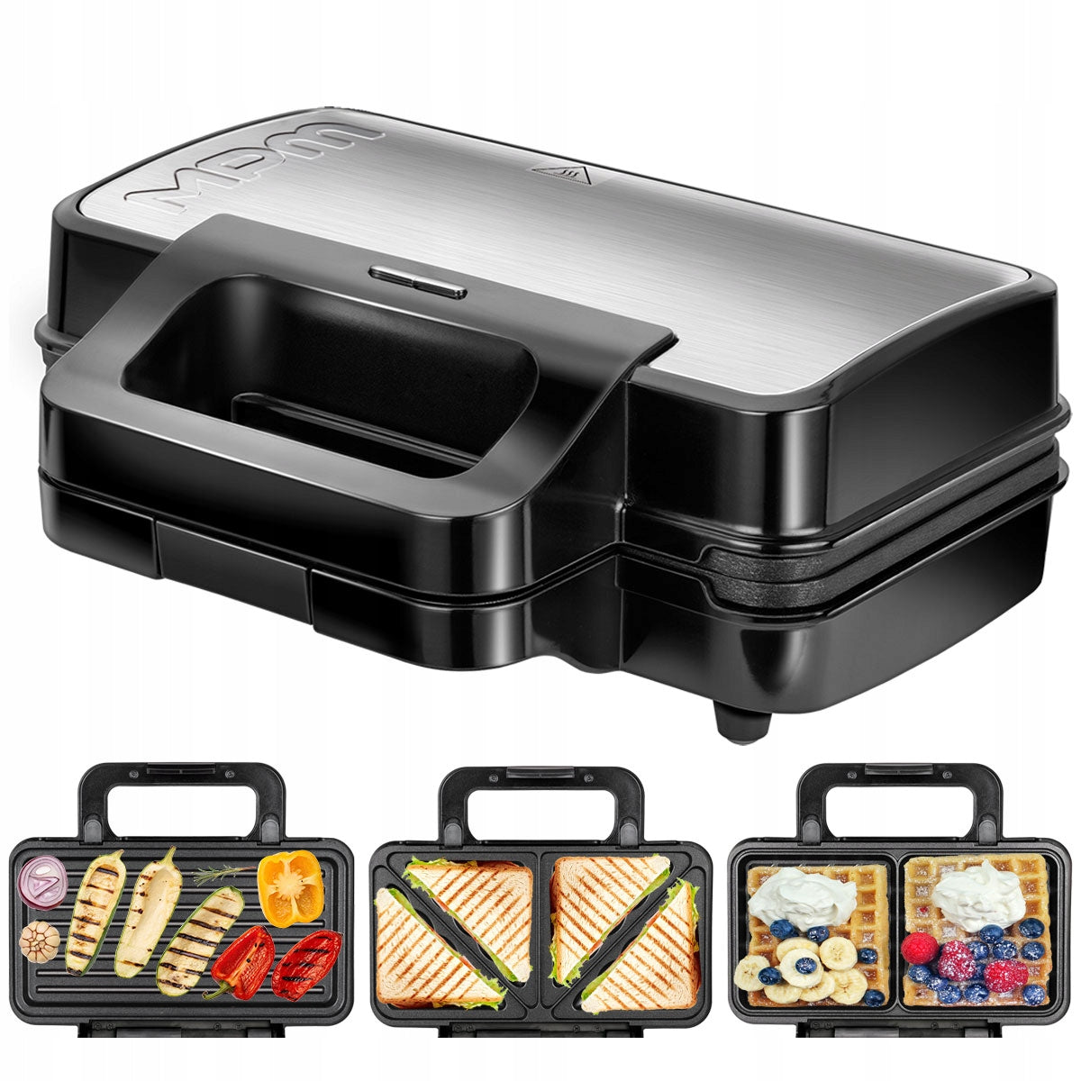 TOASTER OVEN 3IN1 MPM MOP-43M WAFFLE MAKER SANDWICH TOASTER 1000W