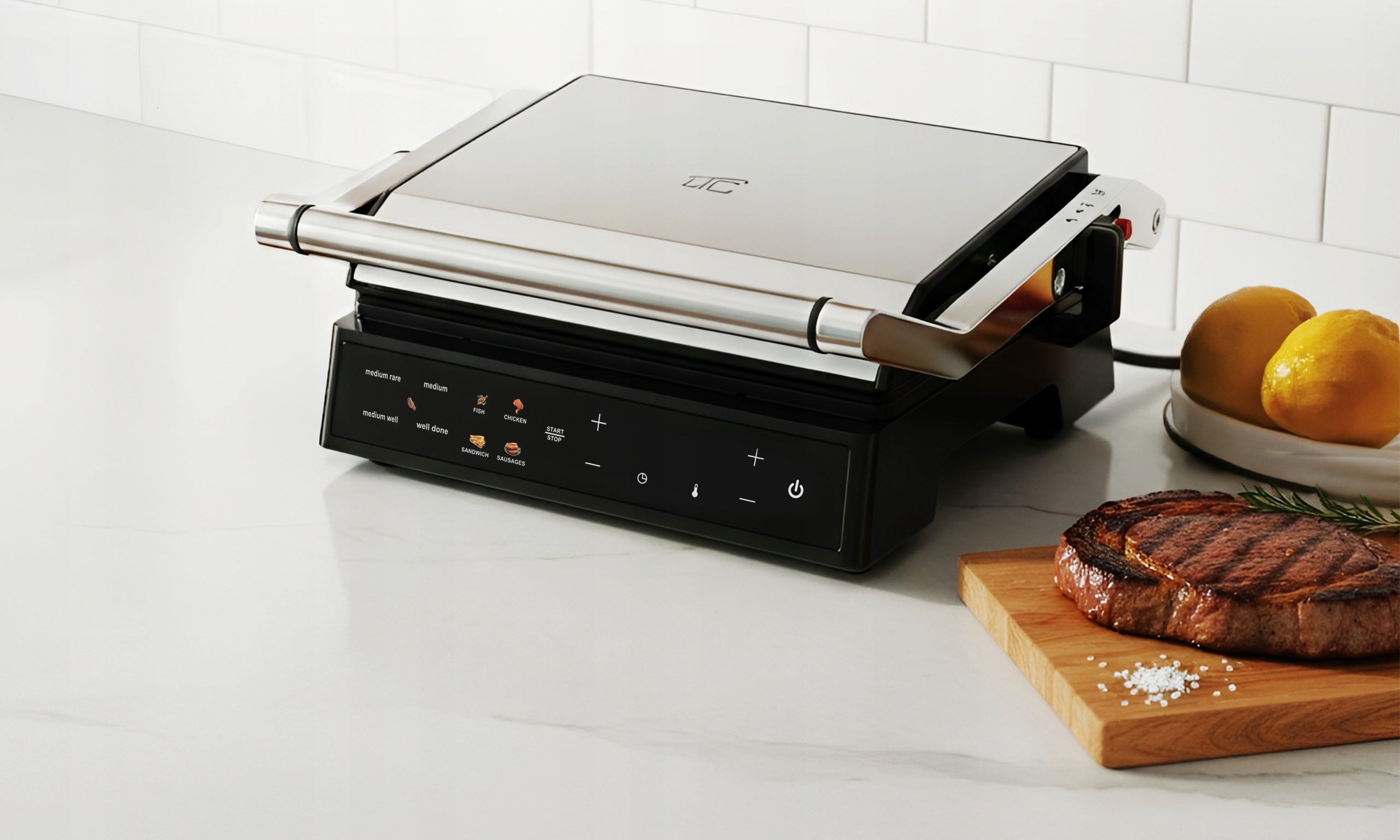TOASTER OVEN GRILL FOR PANINI SANDWICHES ELECTRIC FOLDING 180° STRONG Dominant color black