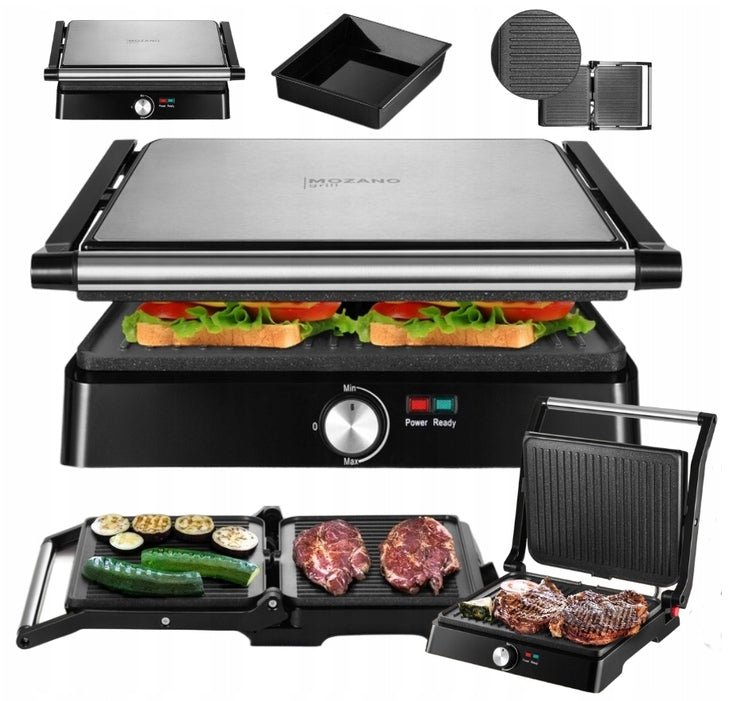 TOASTER OVEN GRILL FOR PANINI SANDWICHES ELECTRIC FOLDING STRONG 2200W