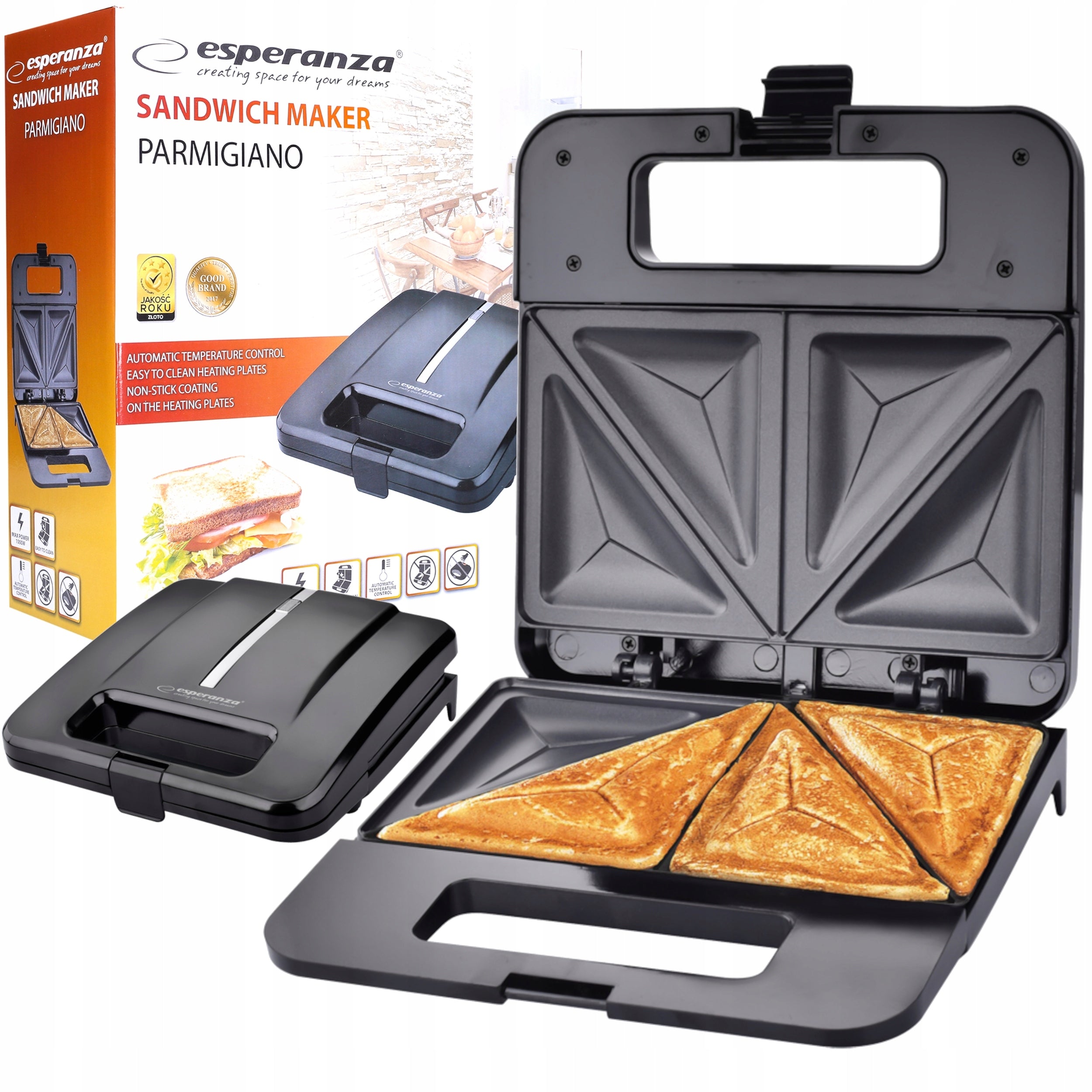 TOASTER OVEN TOAST SUNDWICH BLACK 1000 IN