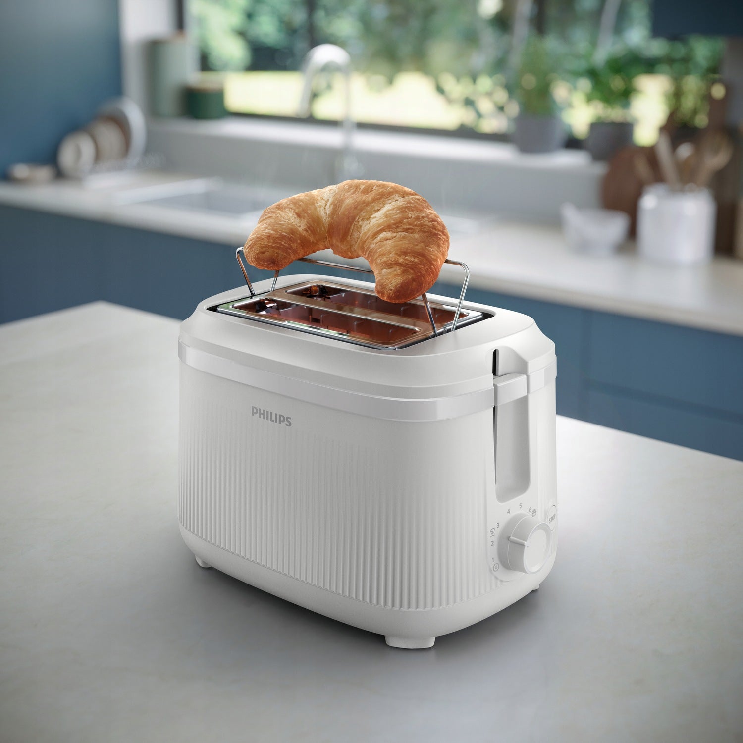 TOASTER PHILIPS HD2511/00 900W 8 SETTINGS GRATE FOR BUNS Dominant color white
