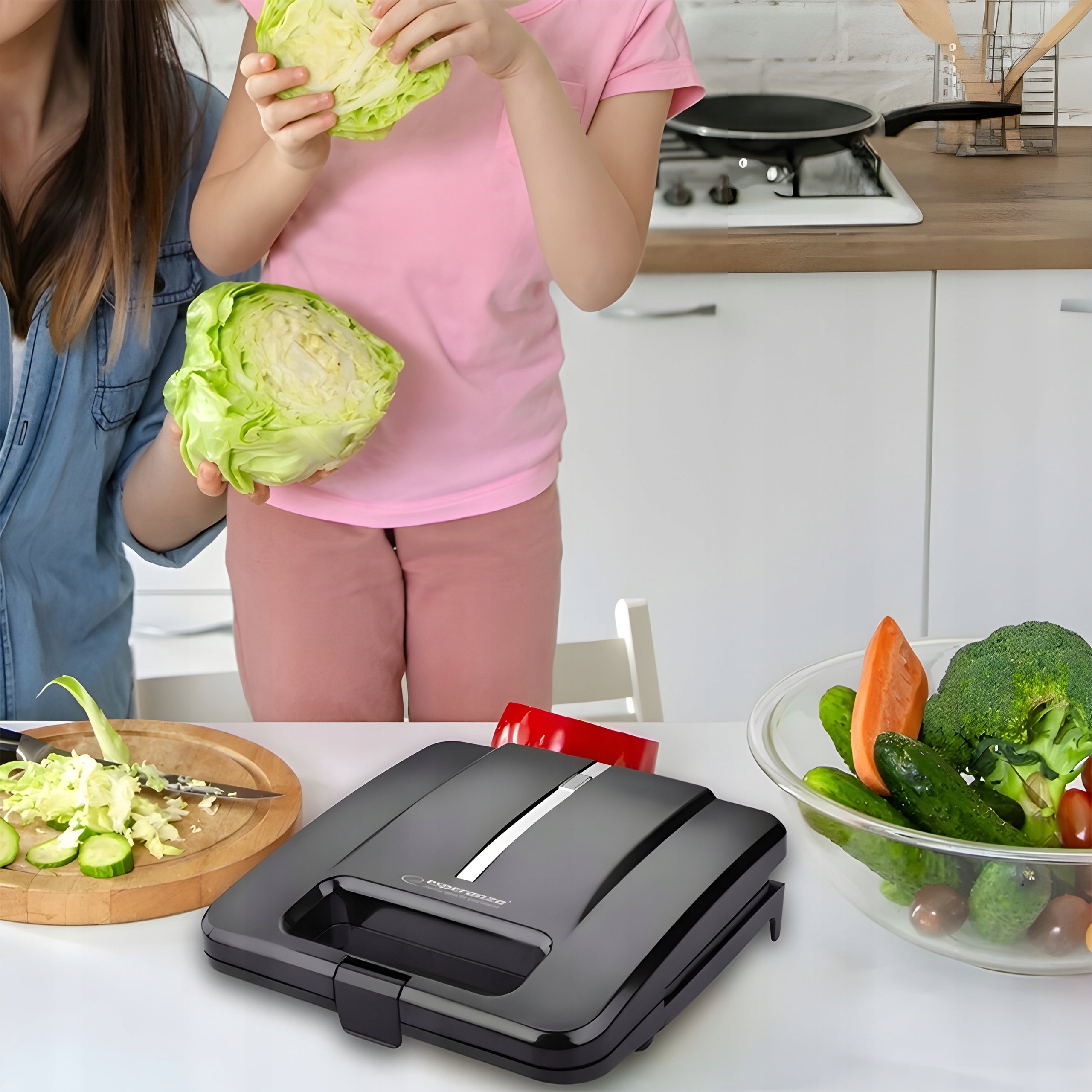 TOASTER SANDWICH 1000W NONSTICK COATING Brand Esperanza