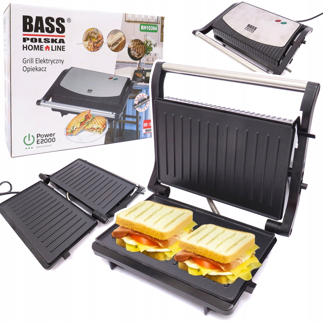 TOASTER SANDWICH PANINI ELECTRIC GRILL 1000W 2025