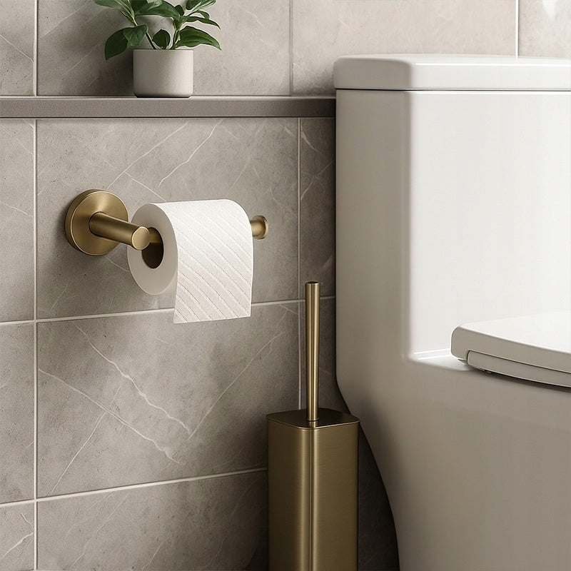 TOILET PAPER HANGER HOLDER METAL ADAM-GL-BR GOLD BRUSHED Packaging status original