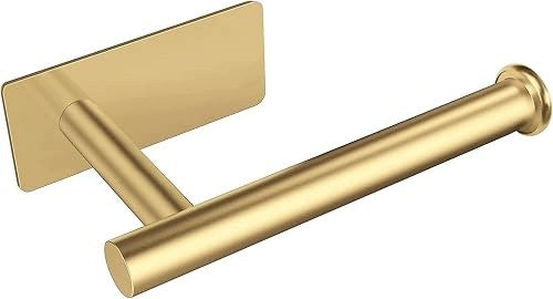 TOILET PAPER HOLDER GOLD STEEL SELF ADHESIVE WALL MOUNTED FOR HOME Brand no brand