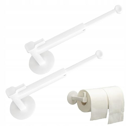 TOILET PAPER HOLDER SELF ADHESIVE ROTARY RETRACTABLE 2 PCS STEEL Brand no brand
