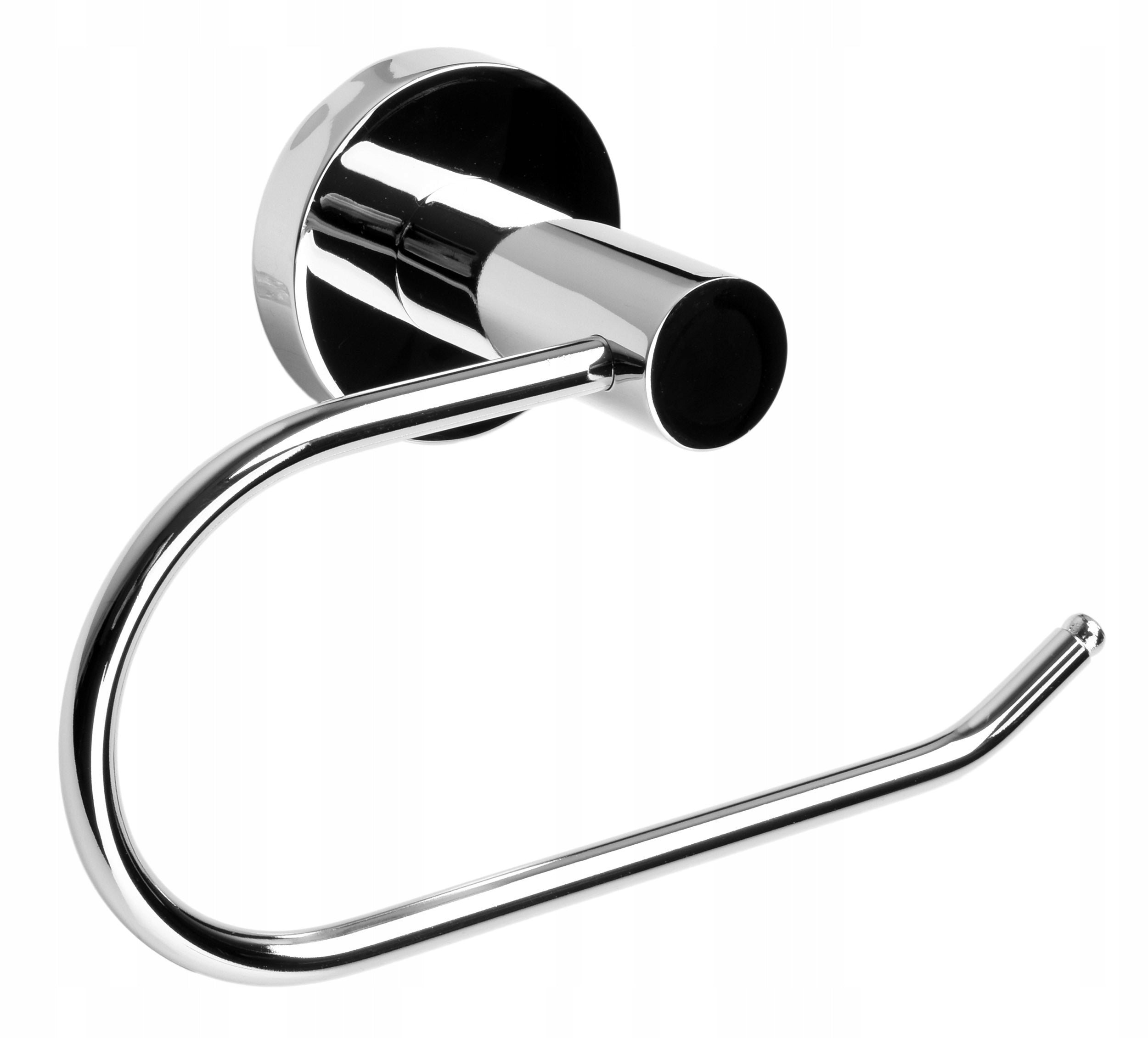 TOILET PAPER HOLDER SILVER CHROME WALL SCREWED ON PINS
