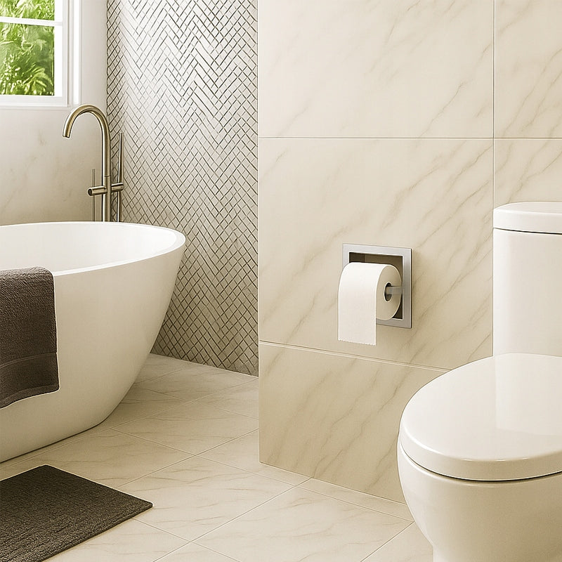 TOILET PAPER HOLDER WALL RECESSED WITH FLANGE MARCO-CH CHROME Packaging status original