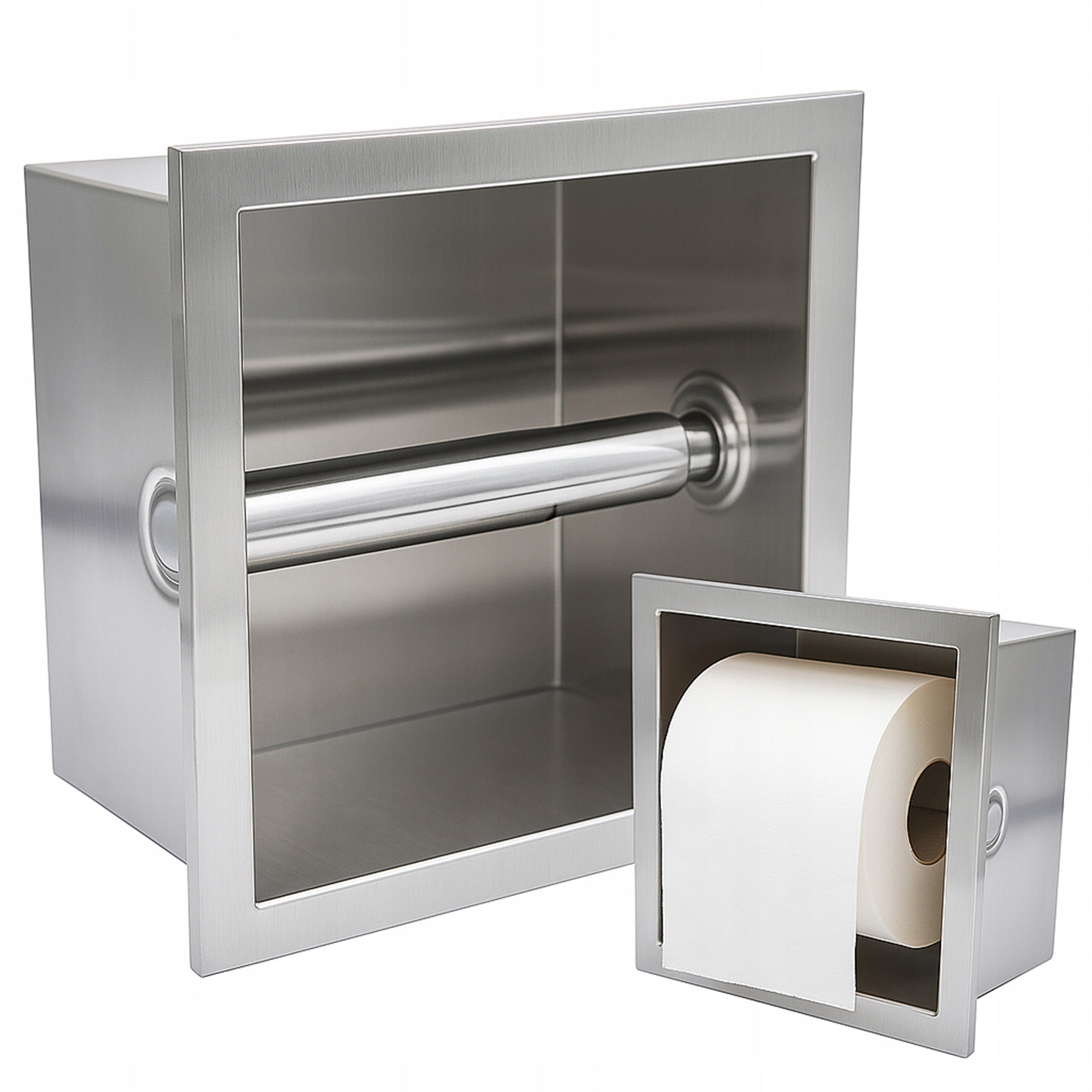 TOILET PAPER HOLDER WALL RECESSED WITH FLANGE MARCO-CH CHROME