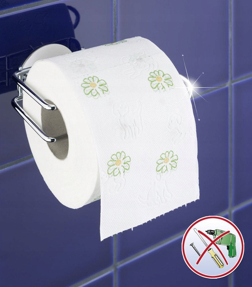 TOILET PAPER HOLDER without drilling METAL Brand Wenko