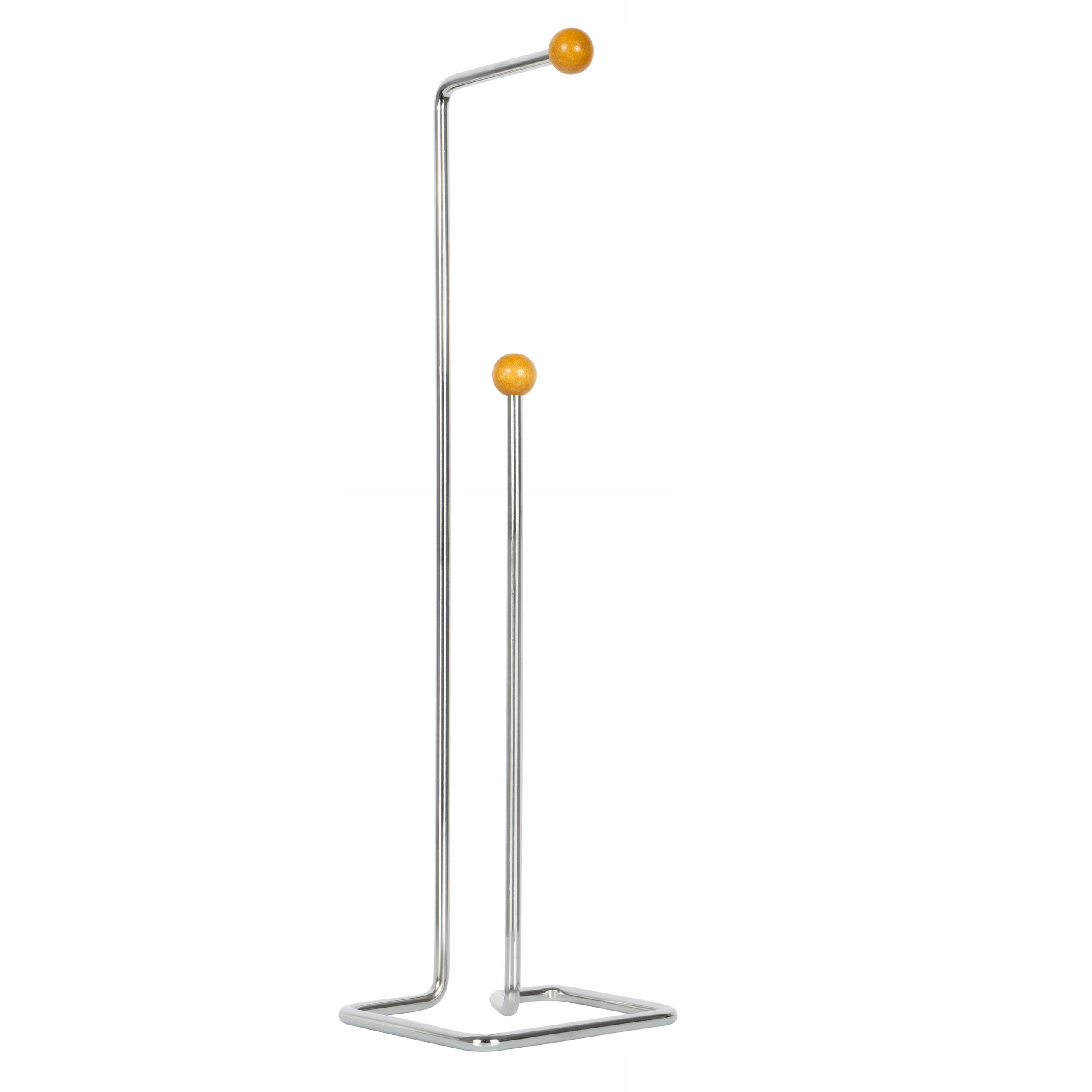 TOILET PAPER RACK FOR STOCK SILVER STEEL WOODEN ENDS Manufacturer code ROD0300