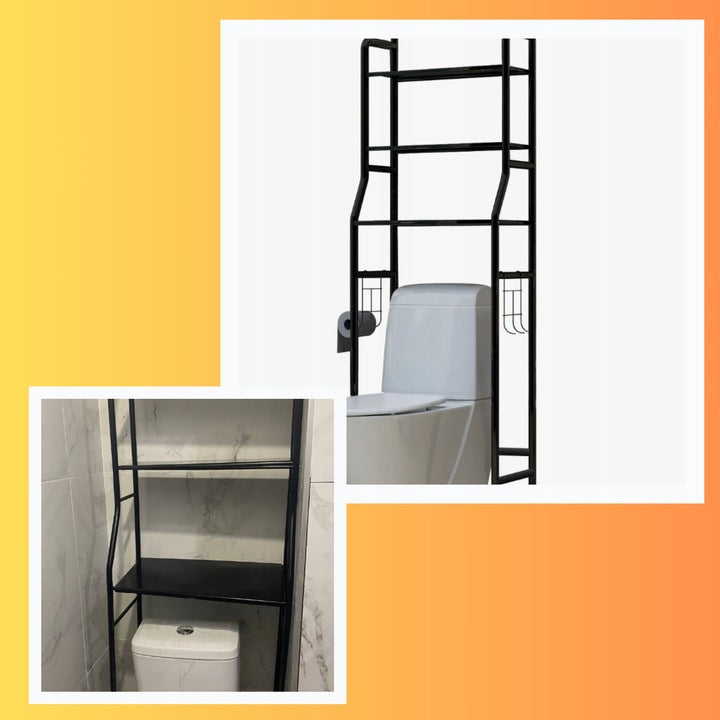 TOILET SHELF CABINET OVER RACK BLACK FOR TOILET OVER WASHING MACHINE FOR BATHROOM EAN (GTIN) 5907745919626