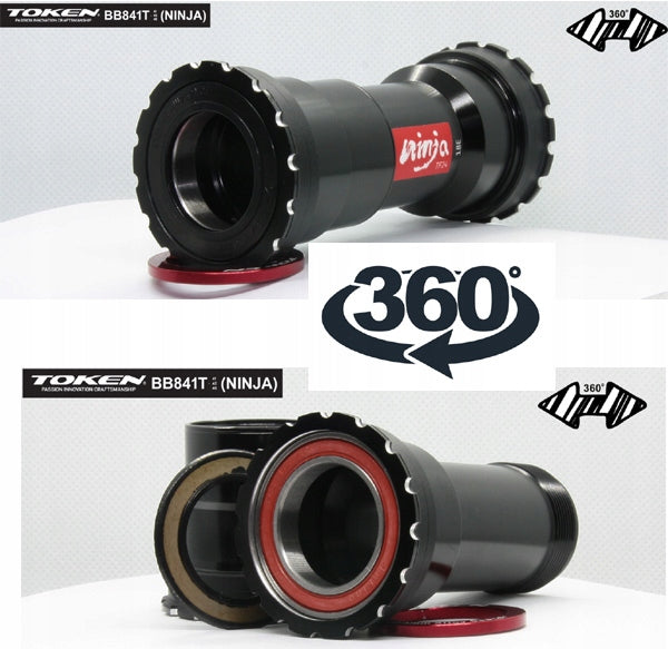 TOKEN NINJA BB841T-41 Pressfit support cartridge for SHIMANO BB86 BB89.5 crank Model NINJA