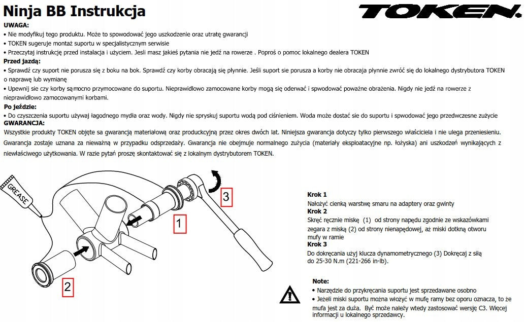 TOKEN NINJA BB841T-41 Pressfit support cartridge for SHIMANO BB86 BB89.5 crank Packaging status original