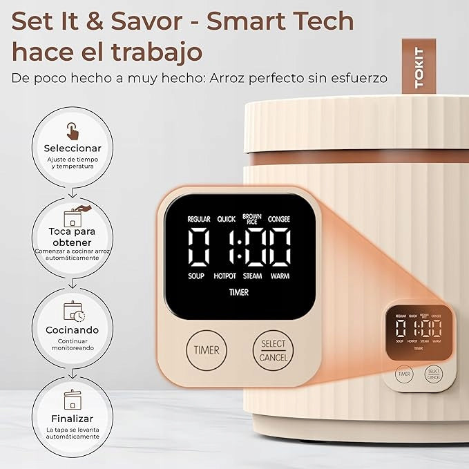 TOKIT PRO MULTIFUNCTION RICE COOKER 1,5L BEIGE CERAMIC 400W Manufacturer code LATTEWHITE1,5