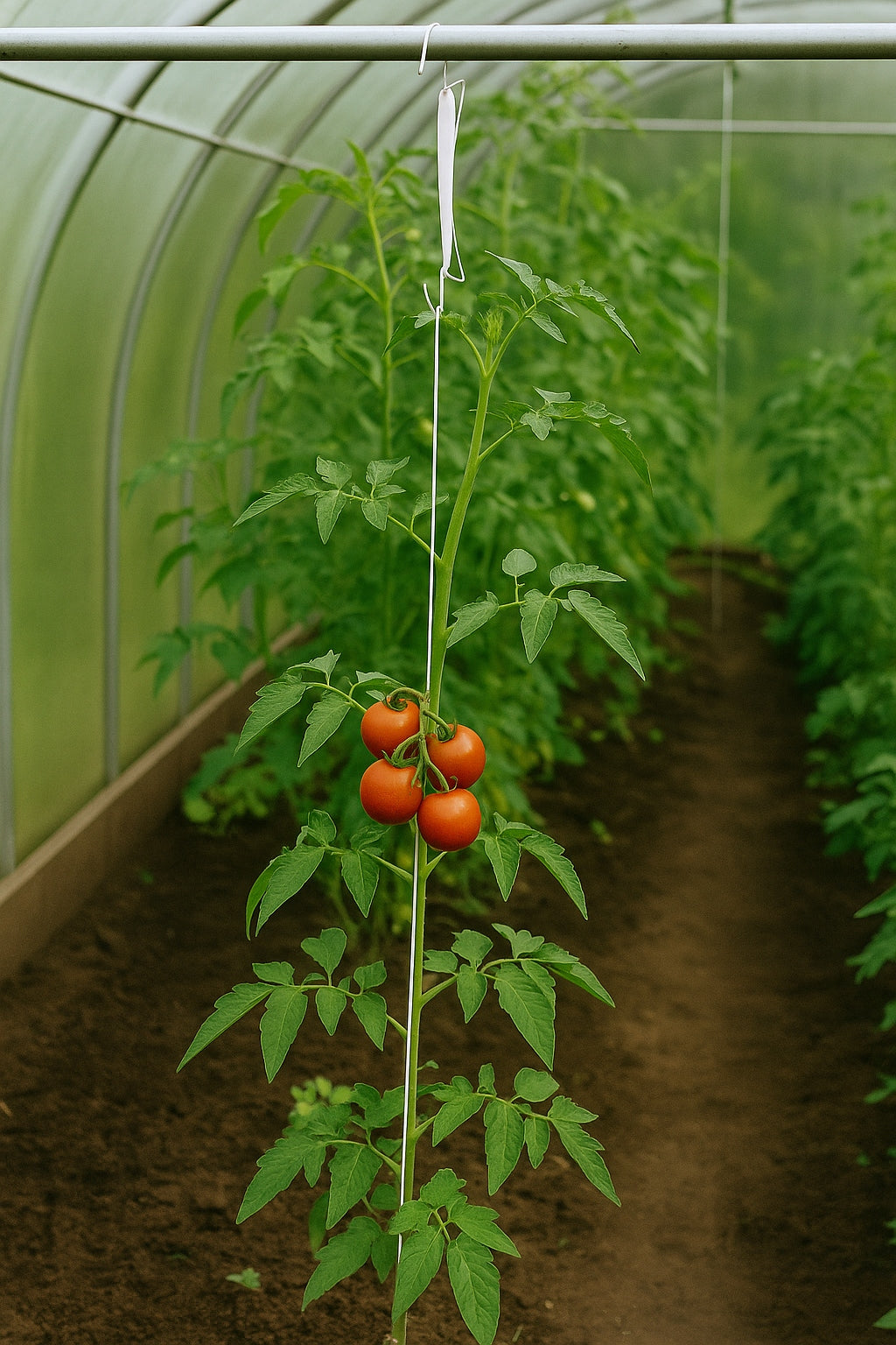 TOMATO CLIPS 100 pieces + GREENHOUSE HOOKS STRING 10m 10 pieces Product height 2.2 cm