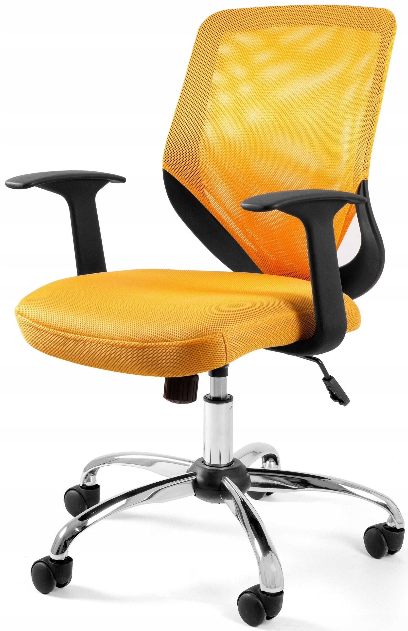 TOMMY Yellow Swivel Chair Mesh Fabric Desk Chair