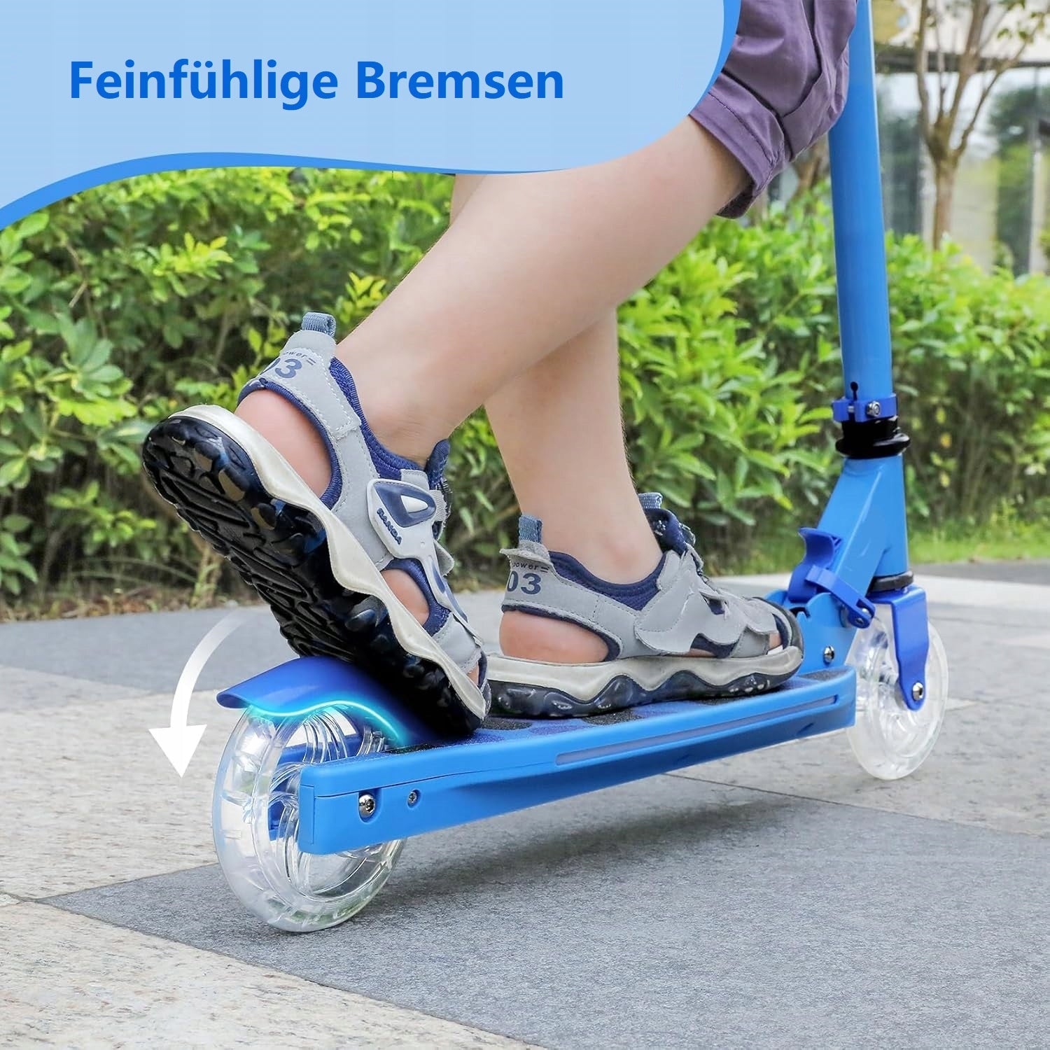 TONBUX Kids Scooter for Age 5-12, with 2 Light Up Wheels, Stem and Deck Kind two-wheeled