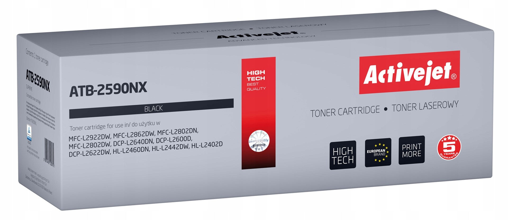 TONER ACTIVEJET BROTHER ATB-2590NX TN2590XL L2922DW, L2862DW, L2802DN, XL