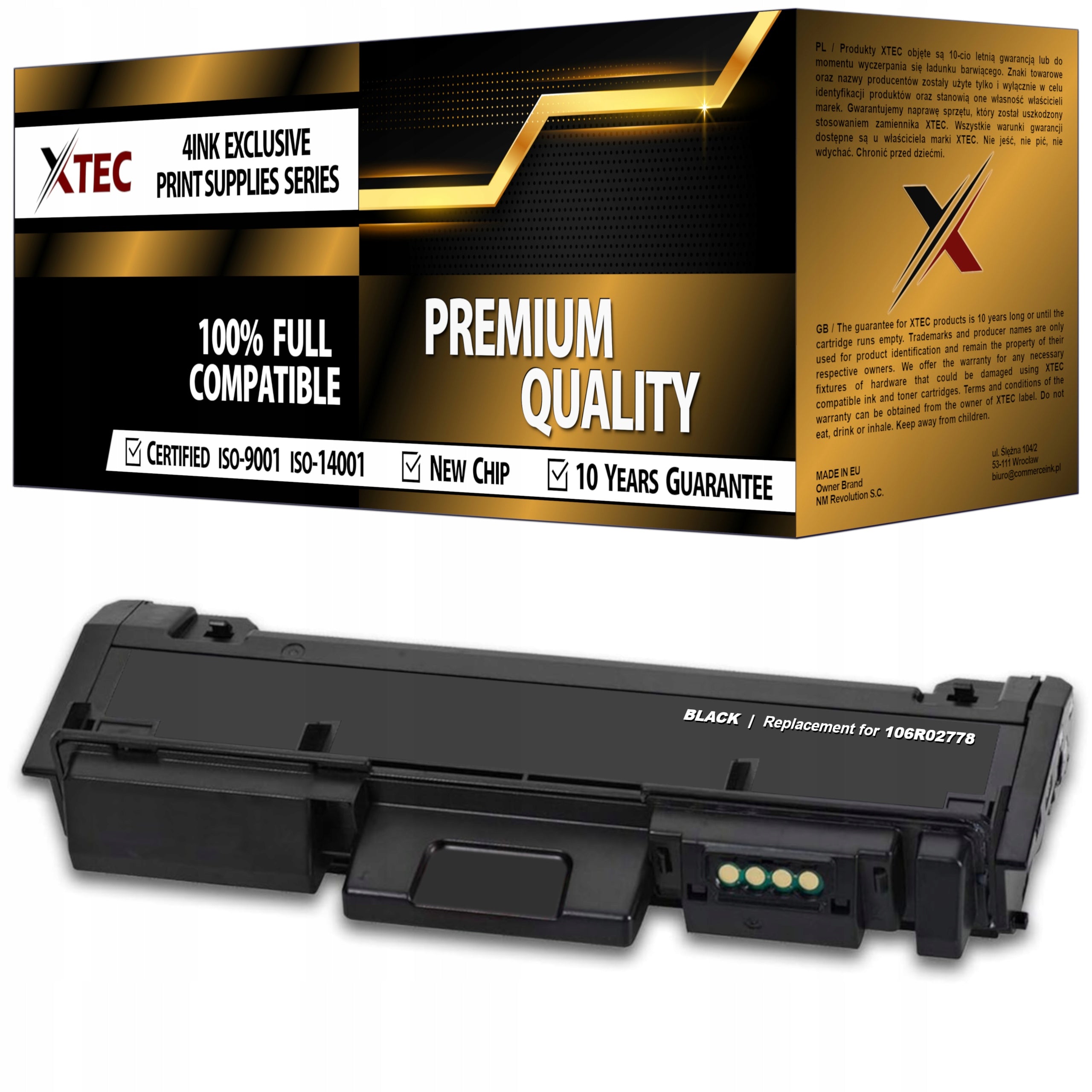 TONER CARTRIDGE 106R02778 XL FOR XEROX PHASER 3052 3260 WORKCENTRE 3215 3225