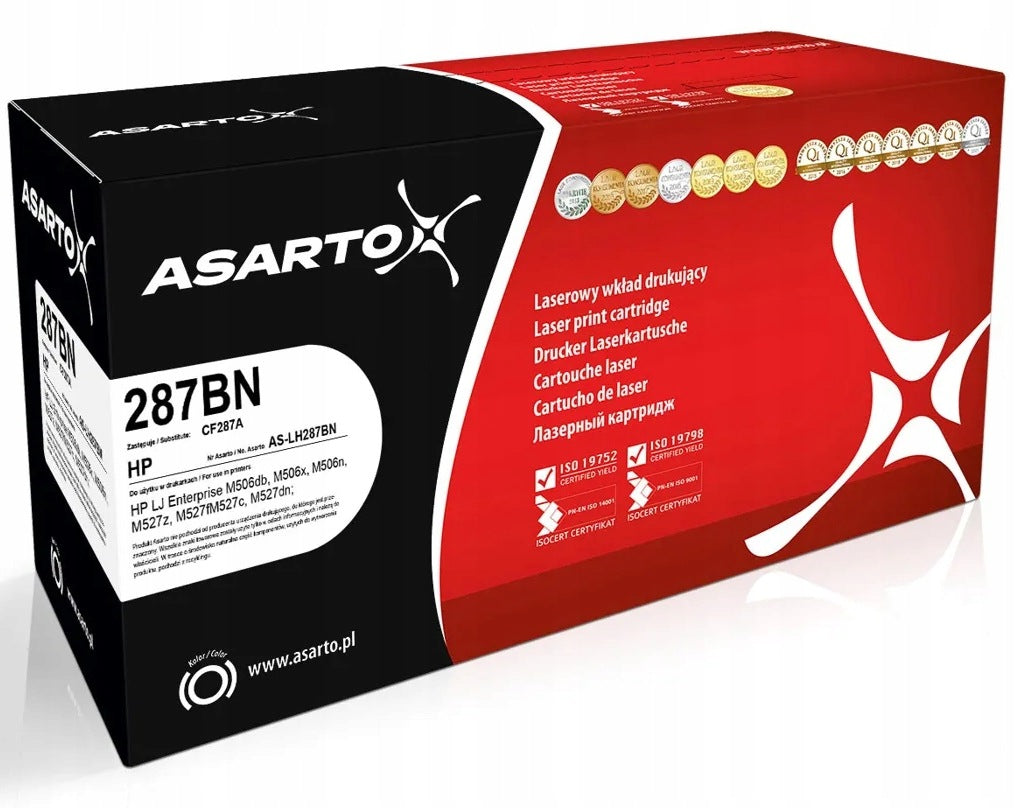 TONER CF287A 87A for HP Enterprise M506 / M527 LaserJet Pro M501 ASARTO