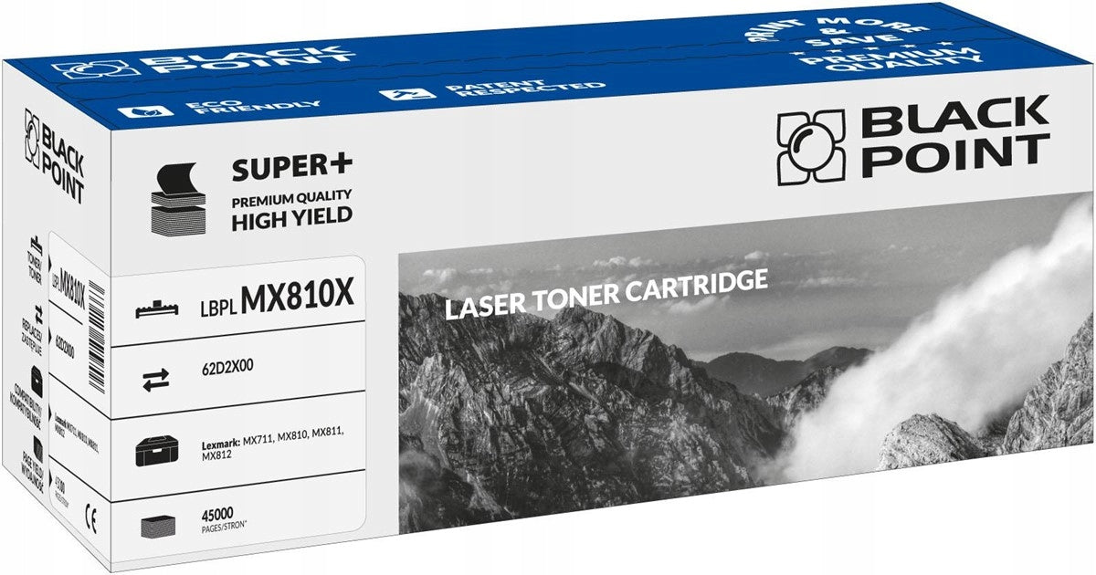 Toner Black Point LBPLMX810X | schwarz | 45000 S. | Lexmark | 62D2X00