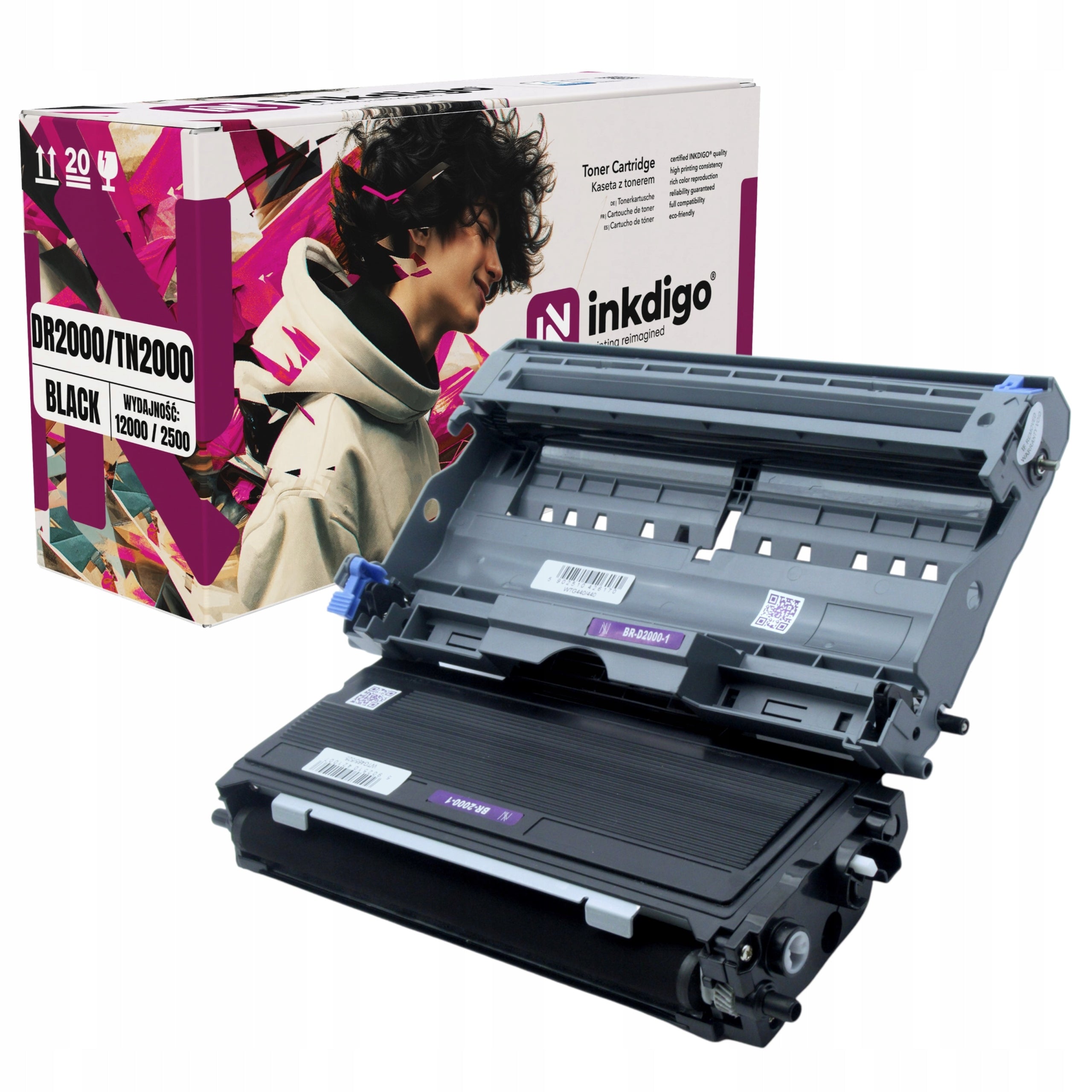 TONER + DRUM FOR BROTHER HL-2032 HL-2035 HL-2040