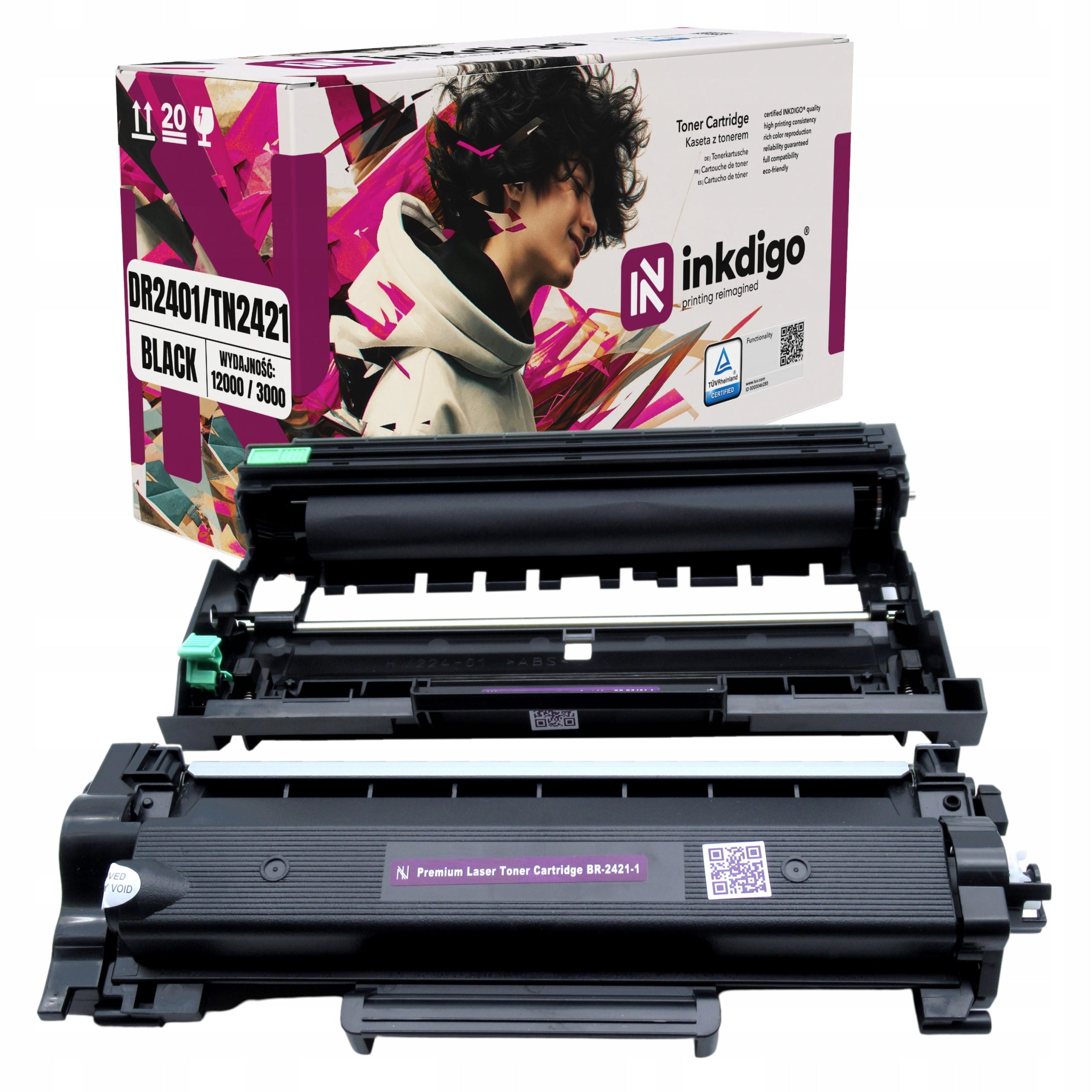 TONER + DRUM for BROTHER MFC l2712dw to BROTHER HL 2352dw DCP l2532dw