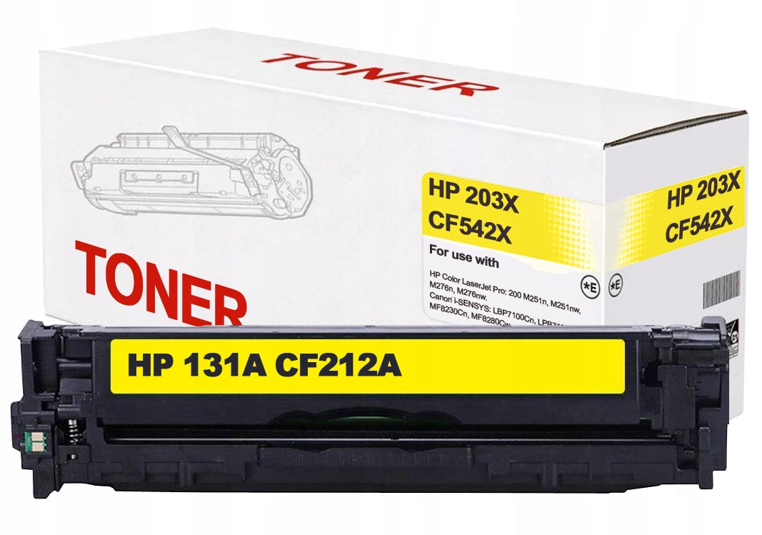 TONER FOR HP LASERJET M251n M251nw M276n M276nw 131A CF212A 1400STR. YELLOW Manufacturer code HP-542/212-1K