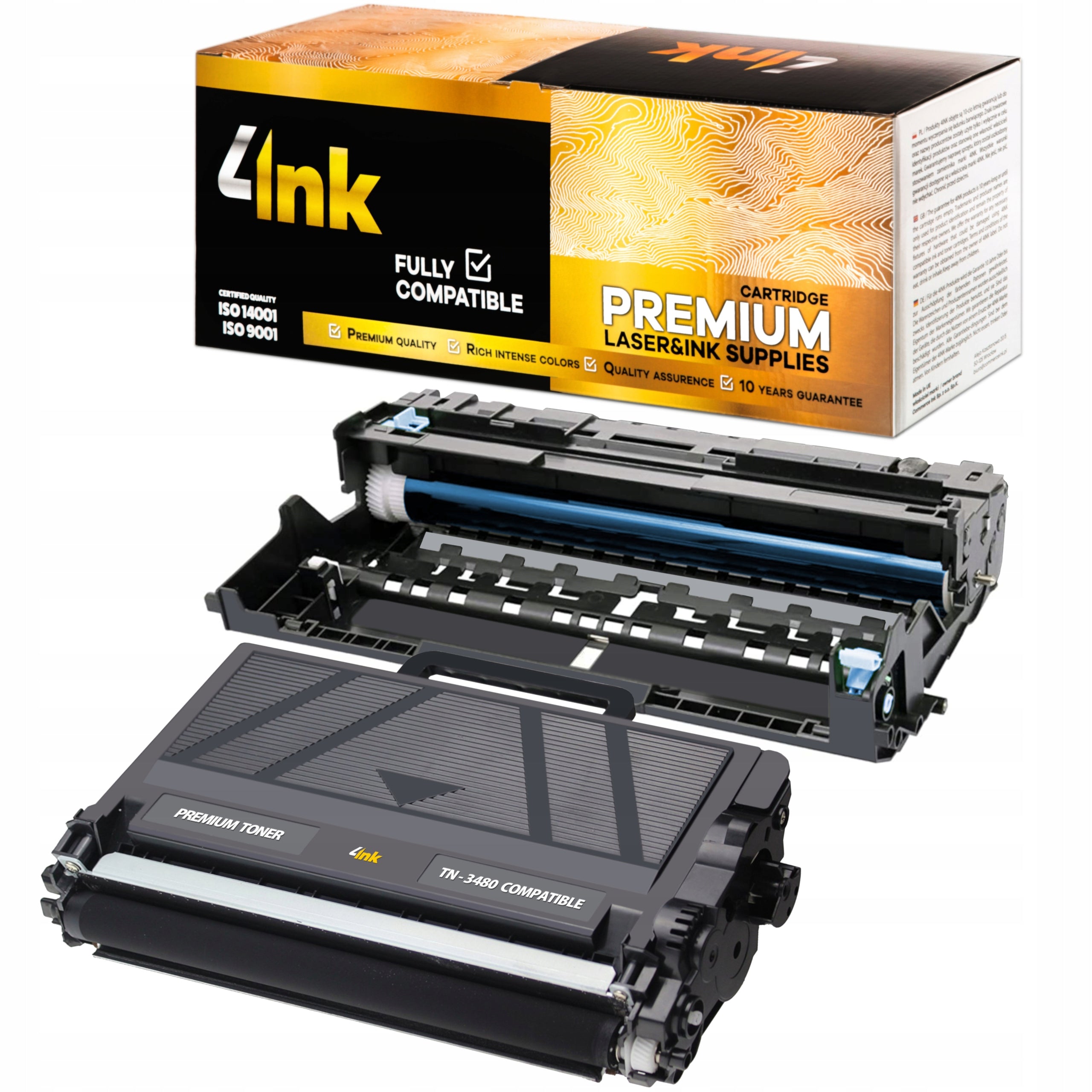 TONER TN-3480 + DRUM DR-3400 FOR BROTHER HL-5100DN DCP-L5500DN DCP-L6600DW