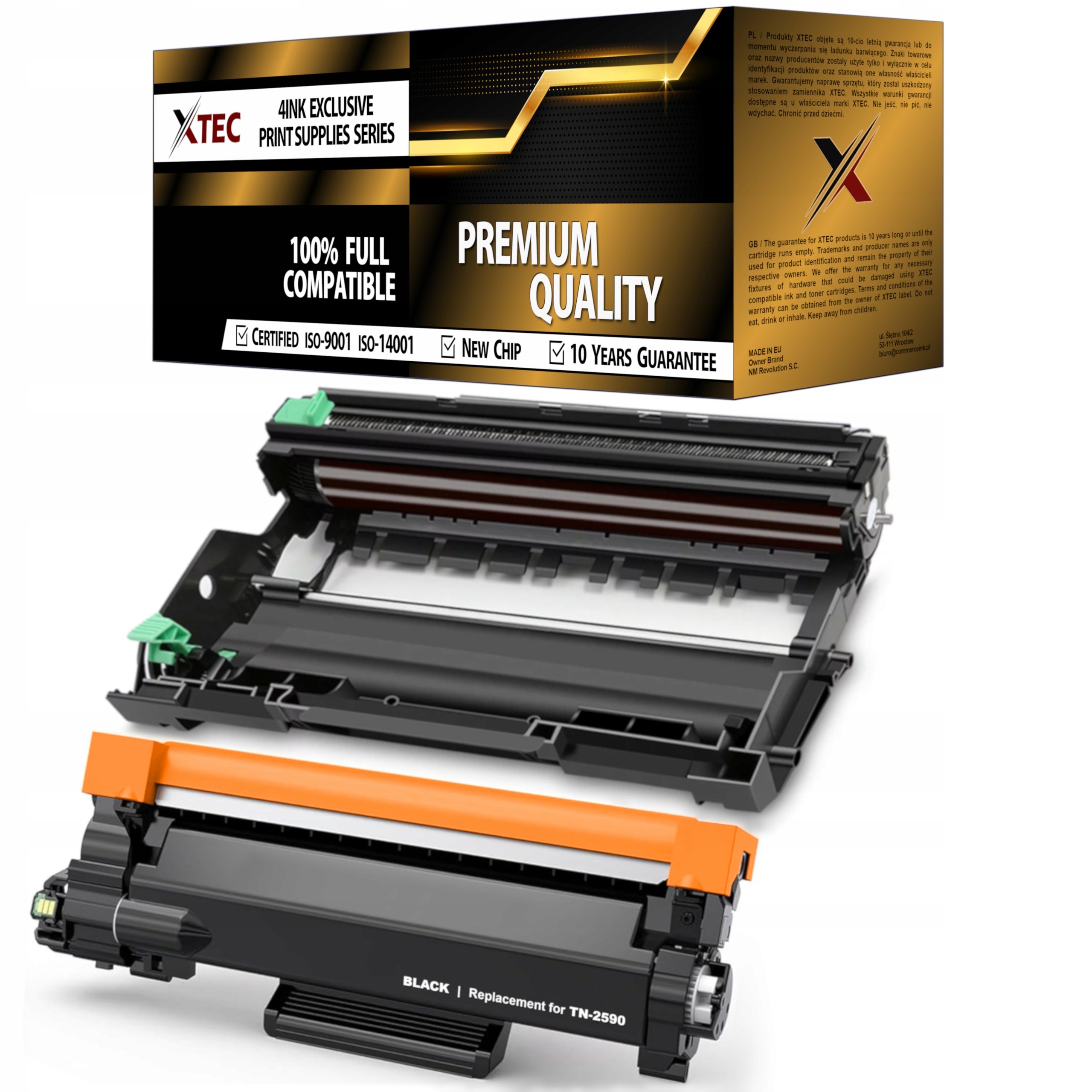 TONER XL + DRUM FOR BROTHER MFC-L2802DW HL-L2442DW HL-L2460DN DCP-L2622DW