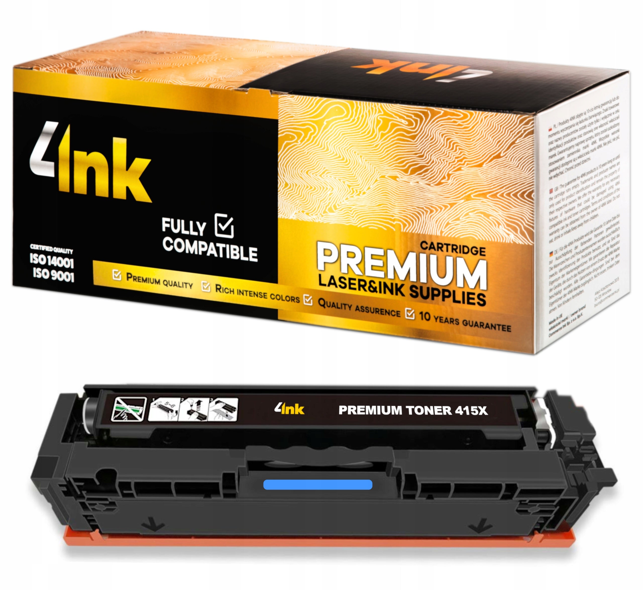 TONER XL FOR HP LASERJET M479fdw M479fdn M479dw M454dn M454dw PRINTER Manufacturer code 415X / W2030X / W2031X / W2032X / W2033X