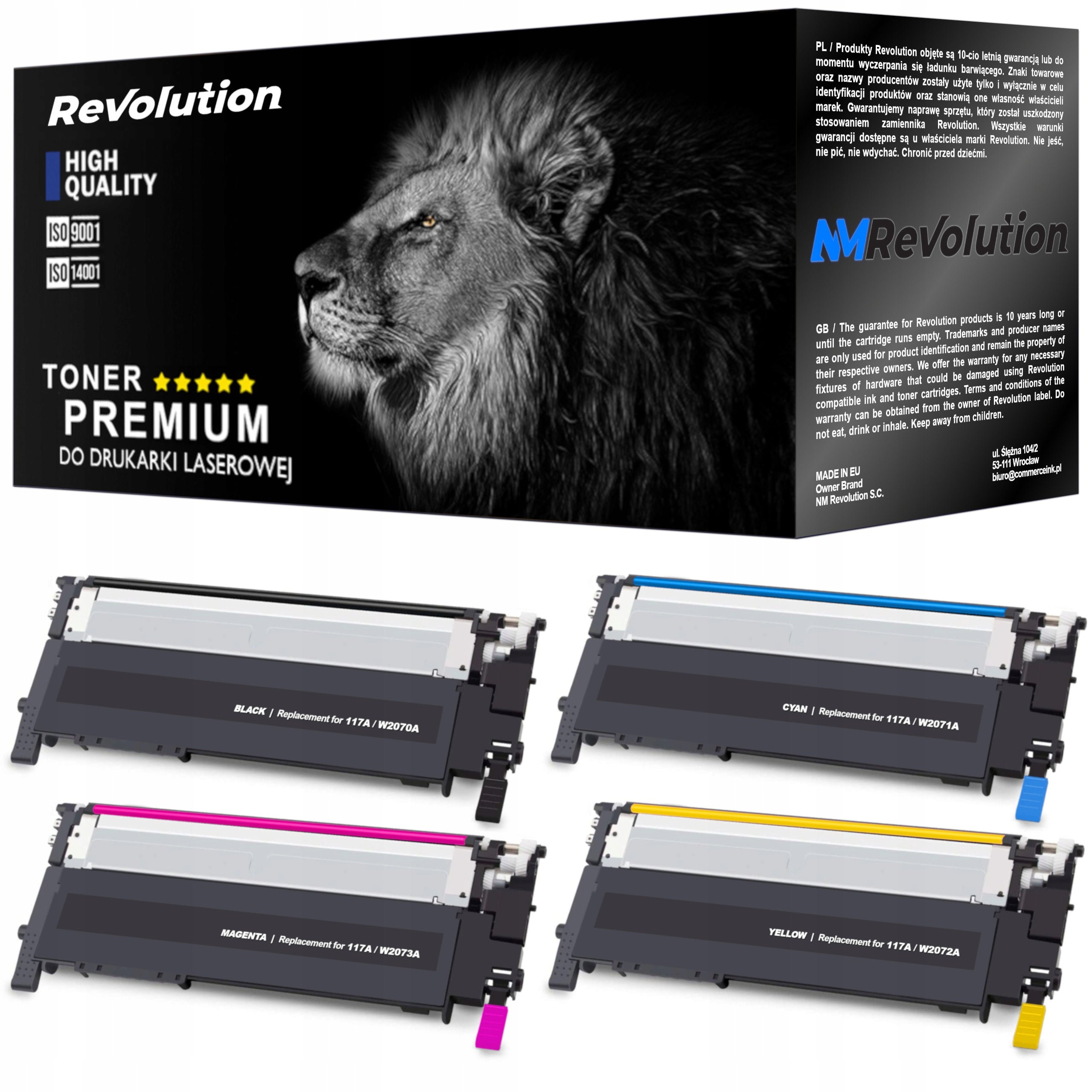 TONERS 117A FOR HP COLOR LASER 150a 150nw MFP 178nw 179fnw PRINTER WITH CHIP