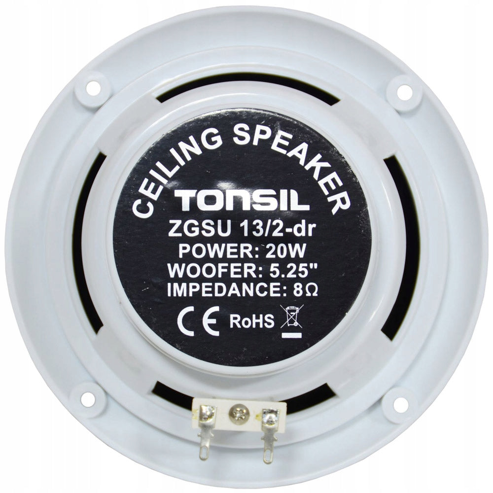 TONSIL ZGSU 13/2-DR INDOOR CEILING SPEAKER WATERPROOF 20W TWO WAY Manufacturer code TN-ZGSU-13-2-DR