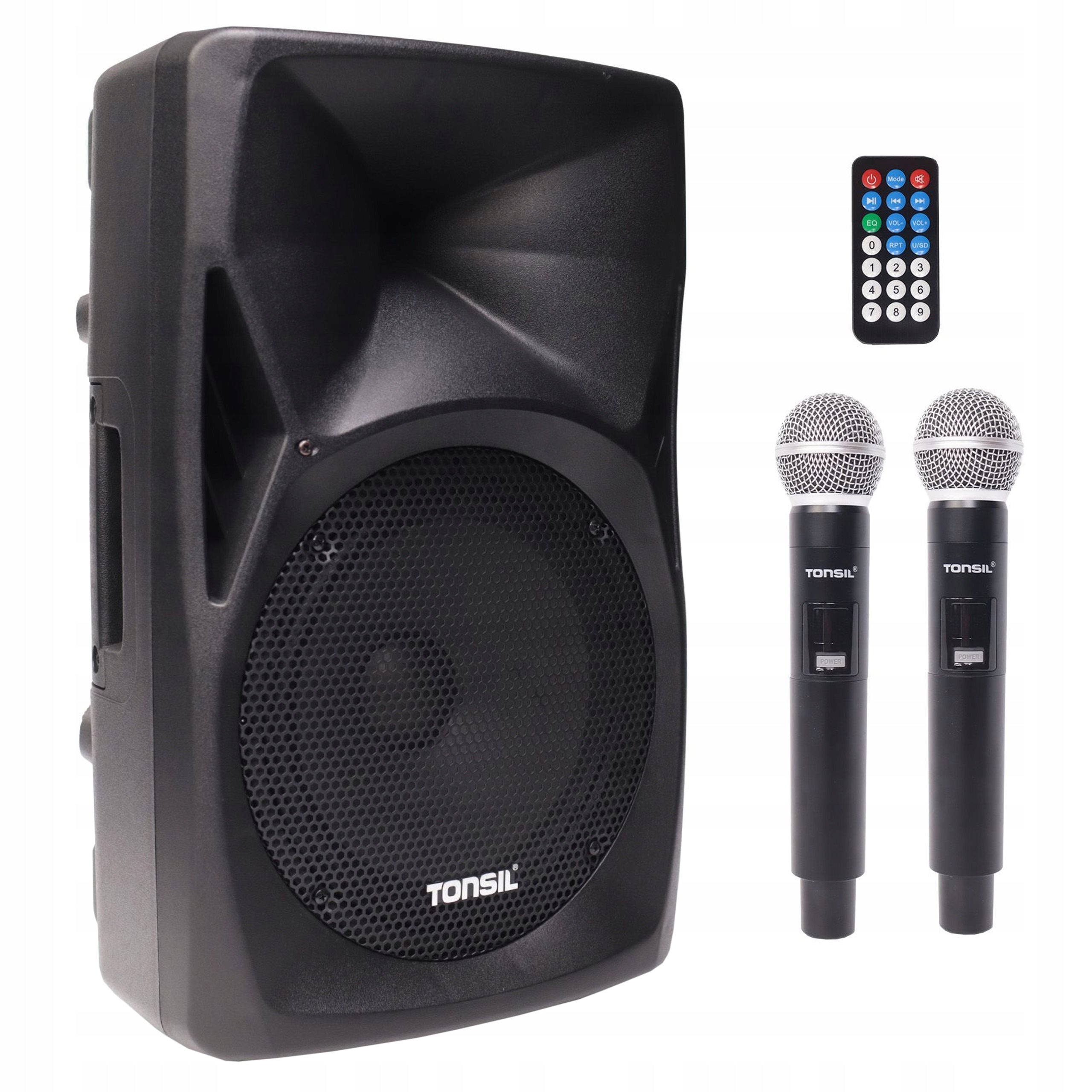 TONSIL ZP 12 PORTABLE PA SYSTEM + 2 UHF WIRELESS MICROPHONES + TRIPOD Manufacturer code ZP 12 + 2 doręczne + Statyw